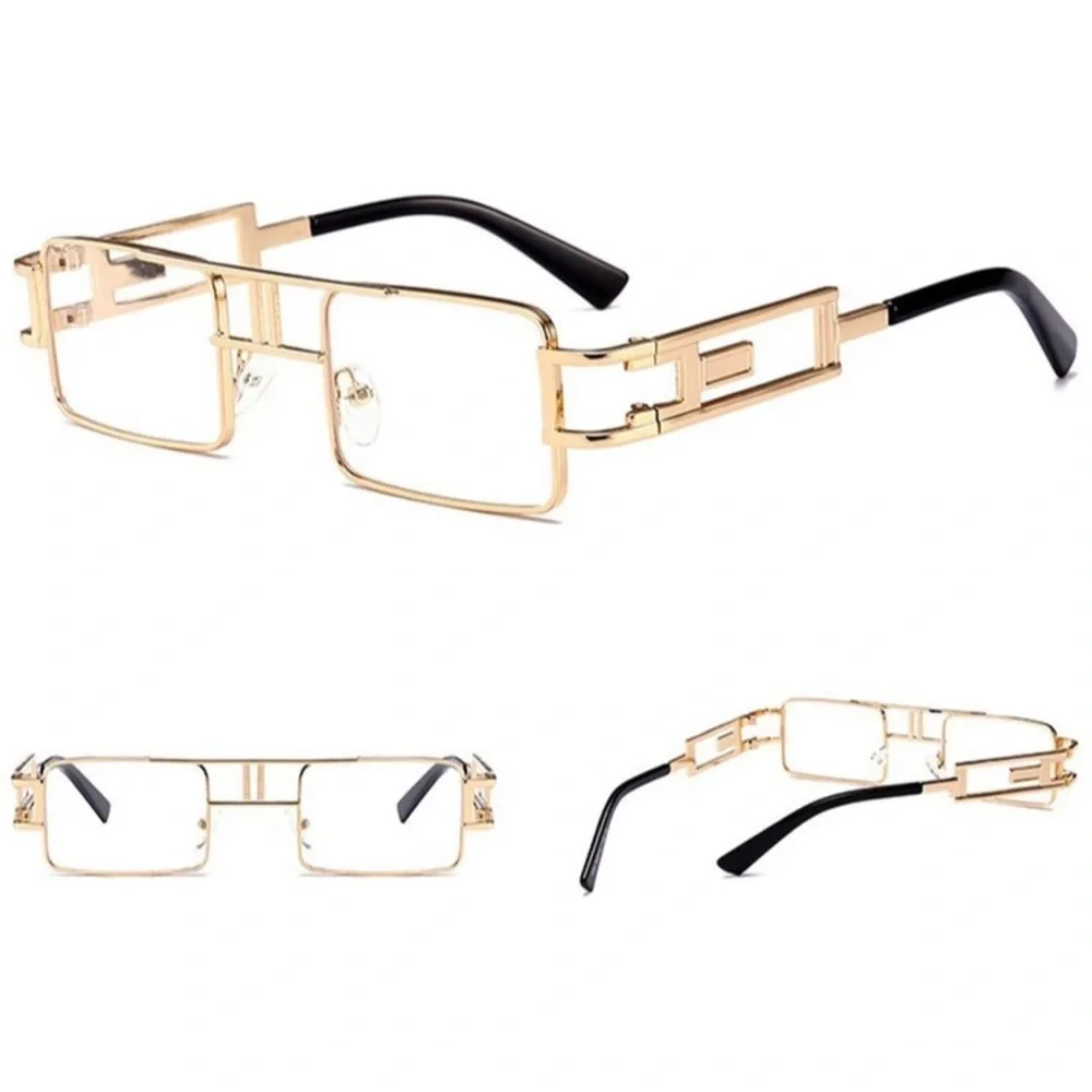 Hip-Hop Square Metal Frame Sunglasses